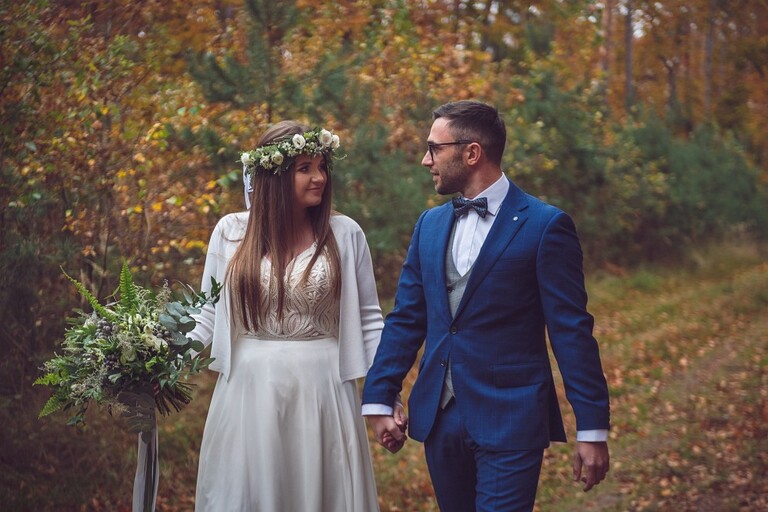 Jesienna sesja ślubna - Agnieszka & Mateusz | Dolina Baryczy