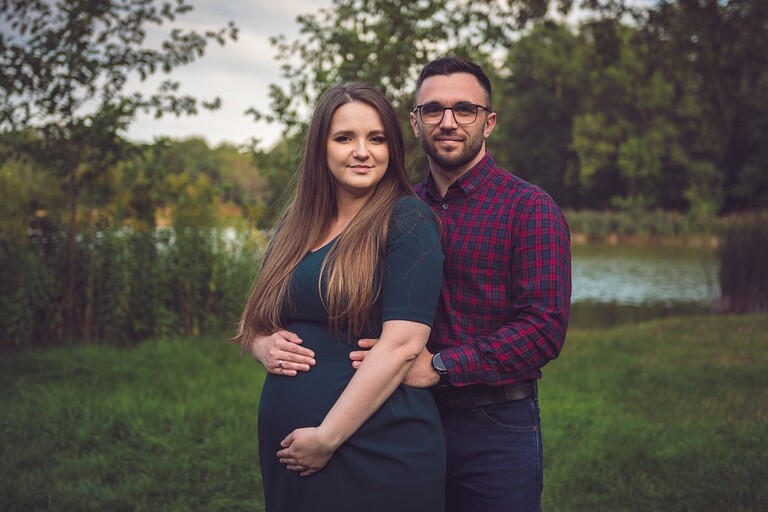 Sesja ciążowa - Agnieszka & Mateusz | Park Szczodre